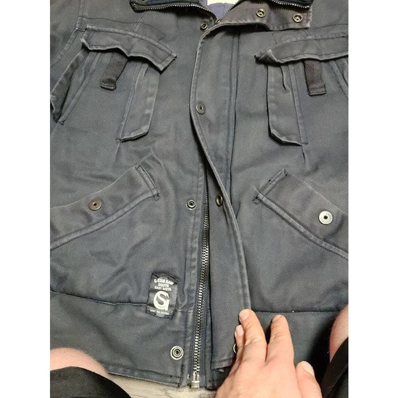G Star Raw Denim GS3301 Military Utility Bomber Jacket Mens Medium M - Picture 6 of 10